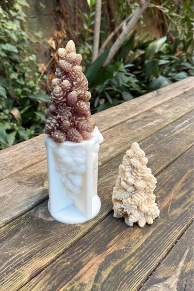 rufus concept Kozalaklı Çam Ağacı Silikon Mum Kalıbı