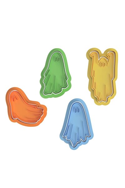 Hobist قوالب كوكي شبح - 4 شبح 4 قاطعة - صانعة العجين والحلوى