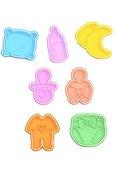 Hobist مصاصة زجاجة حفاضات استحمام الطفل مع 7 قوالب كوكي منقوشة مختلفة وقالب ل...
