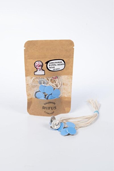 rufus concept Pamuk Ip Fitil No:14 Yapışkanlı Sehpa ( 15cm Boy ) 20 Adet