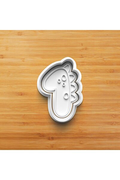 Hobist قالب بسكويت عيد الميلاد على شكل ديناصور عمره عام واحد وقالب عجينة الحلوى