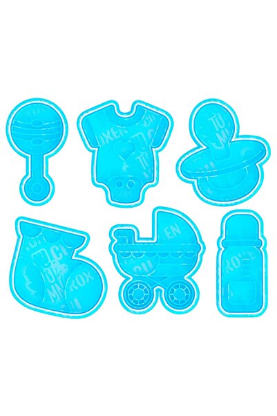 Hobist قوالب كوكي استحمام الطفل - لهاية - عربة أطفال - زجاجة - جوارب - فستان ...