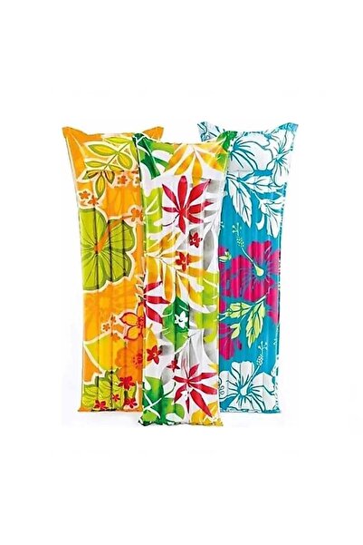 Muhcu Home مرتبة سرير قابلة للنفخ مع وسادة بنمط زهرة