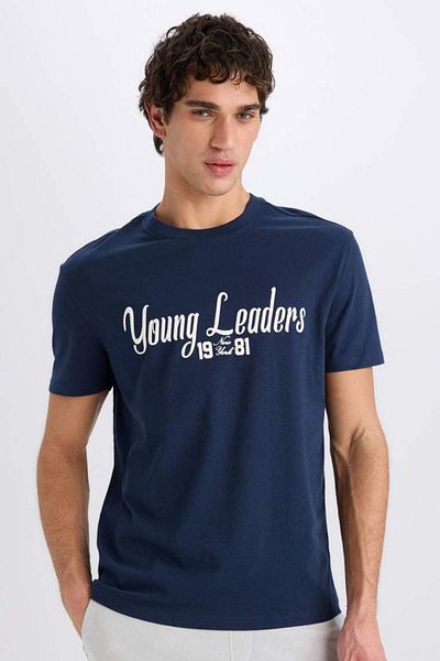 DeFacto Ανδρικό μπλουζάκι Navy Blue E0593ax/nv147