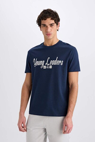 DeFacto Ανδρικό T-Shirt Navy Blue E0593AX/NV147