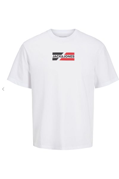 Jack & Jones Μπλουζάκι με γραφικά στάμπα JJECORP - O-Neck, SS Model, Noos 12268415   Λευκός