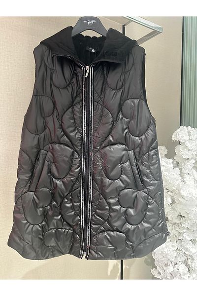 my312 Heart Patterned Quilted Inflatable Vest