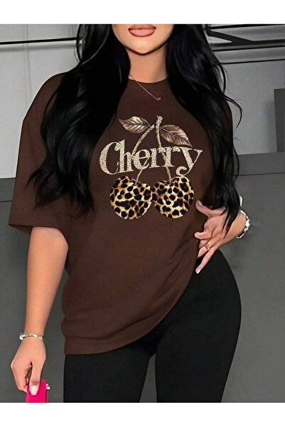 FULL TOLERANCE Μπλουζάκι CHERRY LEOPARD Oversize