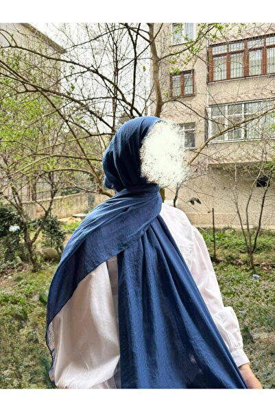 shalby Hijab Bumbac Crash Shawl Indigo