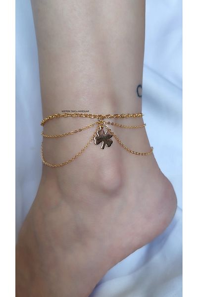 MYSTERY TAKI AKSESUAR Yonca Gold Chain Anklet
