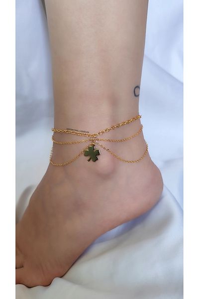 MYSTERY TAKI AKSESUAR Yonca Gold Chain Anklet