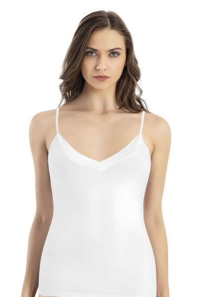 Uniquetrenders Women's 3-Piece Rope Strap Satin Fabric Neckline Tank Top Modal Tank Top