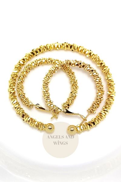 Pudraksesuar 316L Steel Gold Color Non Tarnish Luxury Women's Bracelet and Earrings
