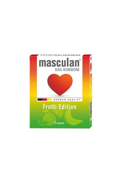 Masculan Condoms 3 Pcs Frutti Edition 1032 --- Musculan Condoms 3 Pcs with Fruits