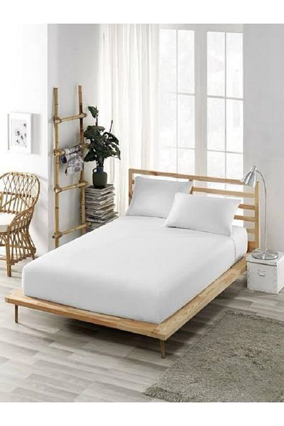uykulife home collection Uykulife Single Plain White Bed Sheet Set