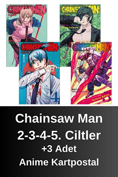 Gerekli Şeyler Chainsaw Man 2-3-4-5. Ciltler (4 Kitap) | Anime Kartpostallar