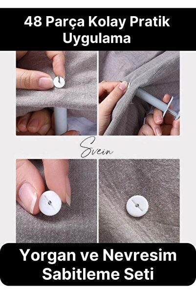 Svein لحاف عملي وغطاء لحاف تثبيت جهاز حامل إبرة وسادة المفرش كليب مجموعة