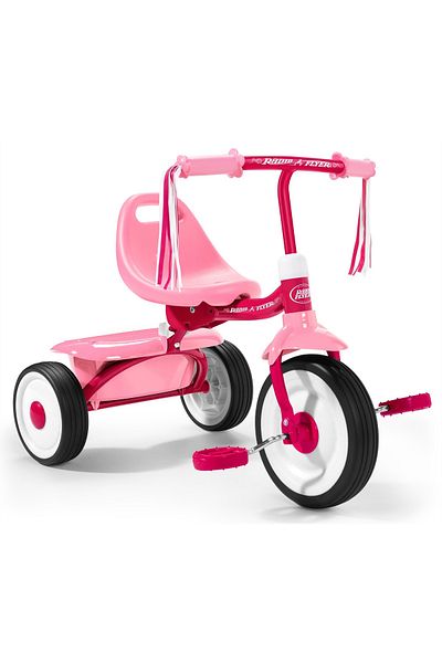 RADIO FLYER Radio Flyer Fold 2 Go Pink Folding Tricycle, 1-3 years