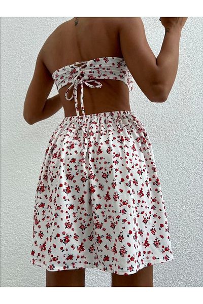 KAZAX Strapless Dress Printed