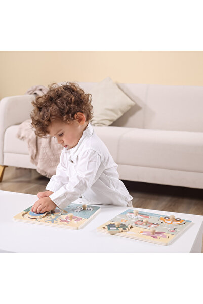 Viga Puzzle cu manere – Transport, PolarB Viga