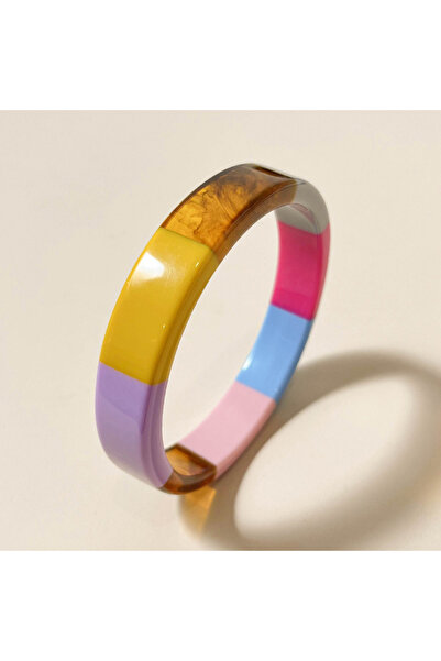 Choice KB254-3 أساور دائرية ملونة عصرية للنساء مجوهرات عصرية مصنوعة من الراتن...