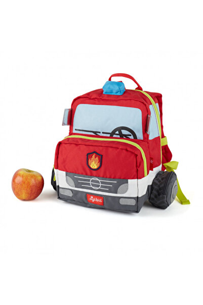 Sigikid Rucsac pentru copii Masina de pompieri cu roti si detalii 3D, Sigikid