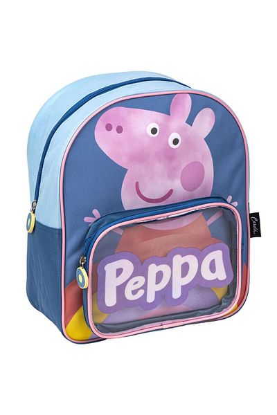 Cerda Rucsac Peppa Pig cu buzunar transparent, 25x30x12 cm
