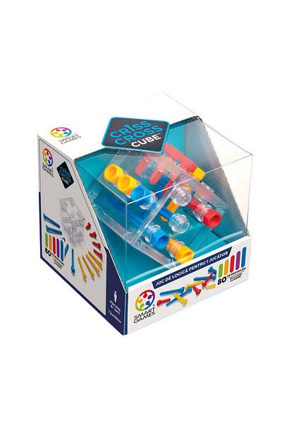 Smart Games - Criss Cross Cube, logická hra s 80 výzvami, 8+ let, anglické vydání