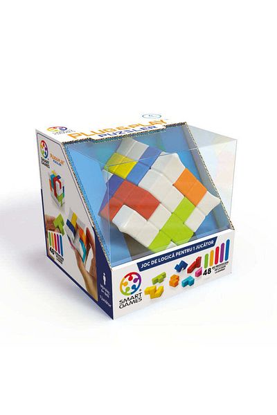 Smart Games - Plug & Play Puzzler, logická hra s 48 provokativními hrami, 6+ ani, editie lb. Romana