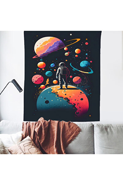 GREENDECOR Astronaut, spațiu, planetă, lună, stea, Marte, Pământ, tapet, tapiserie, artă de perete, decorare de perete