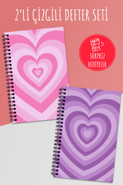 Anime Marketi مجموعة من 2 دفاتر ملاحظات مخططة - مقاس A5 50 ورقة و100 صفحة مجم...