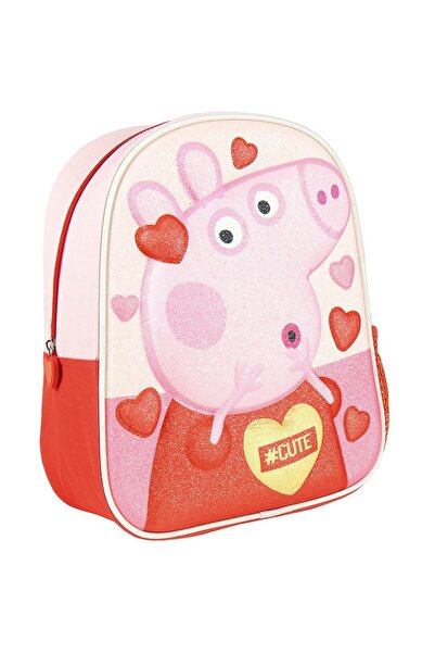 Cerda Rucsac Cerda Peppa Pig 3D Premium, 25 x 31 x 10 cm, roz/rosu