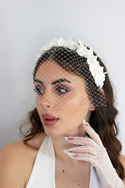 CAPPELLO DESİGN Gelin Nikah Tacı, Duvaklı Nikah Tacı, Gelin Saç Aksesuarı