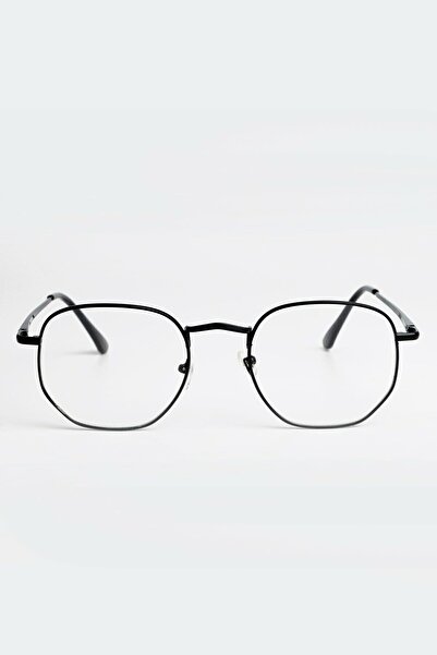 Unisex Benx Pentagonal Black Blue Light Protected Glasses