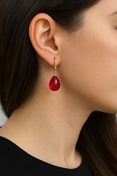 DURAN TAKI TASARIM Yakut Gümüş Küpe