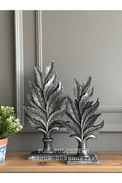 FOR POLYESTER Küçük Dokunuşlar Dekoratif,masa Üstü Şık 2’li Yaprak Takım/bibl...