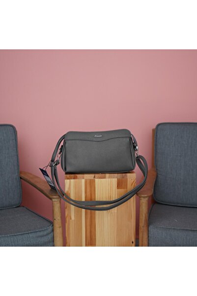 Queen Elizabeth Kadın Çift Gözlü Deri Askılı İster El çantası İster Yandan As...