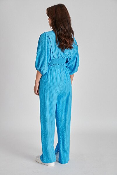 Fast Perry Palazzo Set with Blue Crops - 50630-02