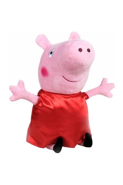 Play By Play Peppa Pig plush toy with red satin dress, 25 cm
