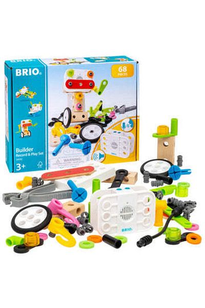 BRIO BRIO 68-piece construction set toy with recording, 3+ years