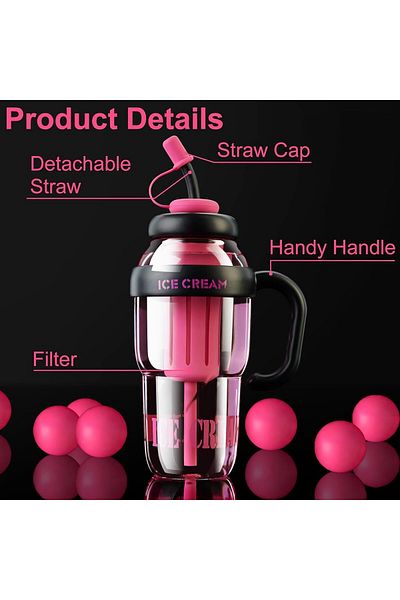 Getmaxxx Ice Bottle - Flask with Straw