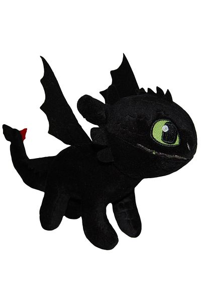 Play By Play Černá plyšová hračka Bezzubka, Draci, 25 cm