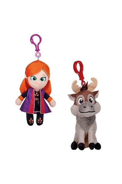 Play By Play Set of 2 plush toys with key chain Anna and Sven, Frozen, 12/15 cm