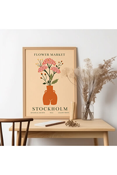 UNT Μάρκετ των λουλουδιών - Ζωγραφική με ξύλινο πλαίσιο Στοκχόλμη