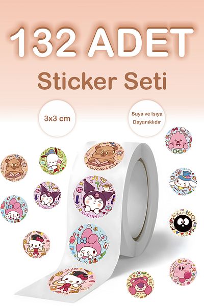 Grafikup 132Pcs Sticker Set - Pen Laptop Notebook Water Bottle Sticker