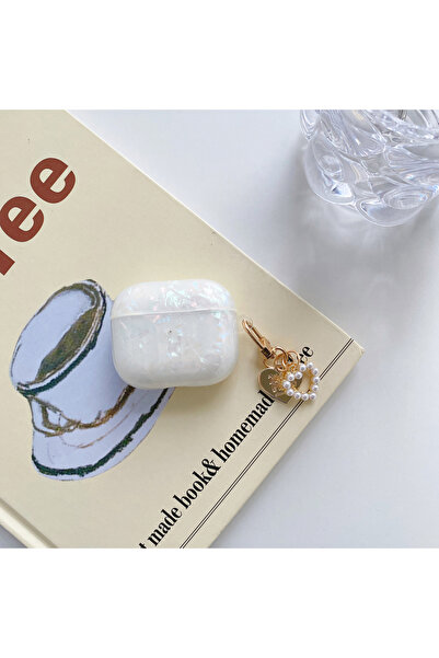 Choice حافظة سماعات أذن لؤلؤية 07 لأجهزة Airpods Pro 2 مزودة بقلادة على شكل ف...