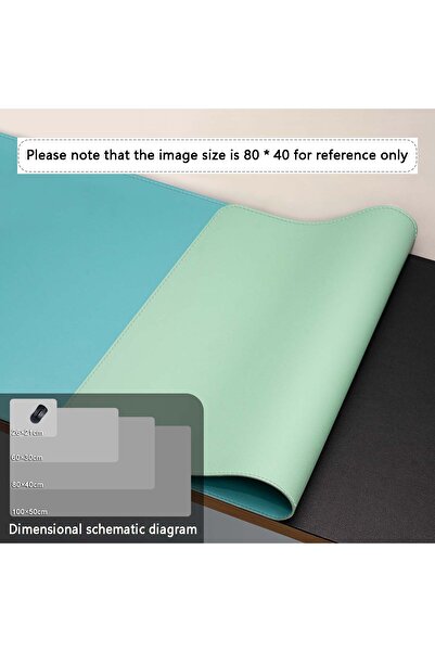 Choice وسادة ماوس كبيرة الحجم باللون الأزرق والأخضر مقاس 80 × 40 سم، مصنوعة من جلد البولي يوريثان، مقاومة للماء، مناسبة للمكتب