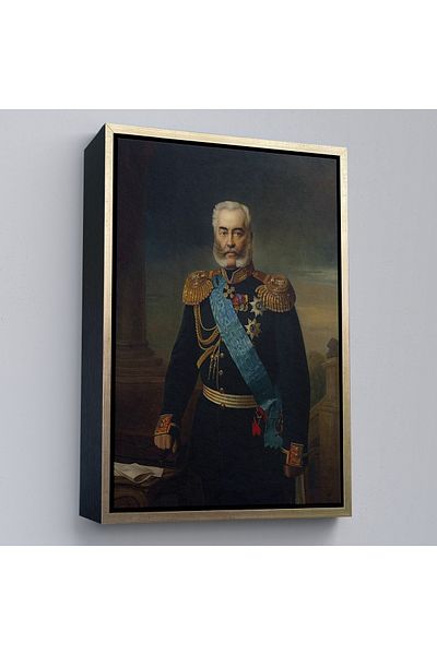 Harita Sepeti Кафява рамка на картина на генерал Александър Владимирович Адлерберг от Руската империя