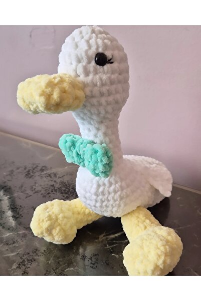 Amigurumi Ördek Pelus Organik Oyuncak Cocuk Uyku Arkadaşı