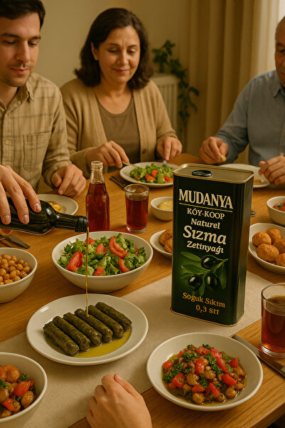 Fatma Ana Mudanya Soguk Sıkım Sızma Zeytinyağı 5 Lt